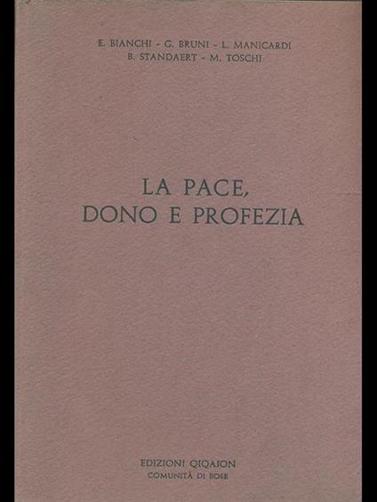 La pace, dono e profezia - copertina