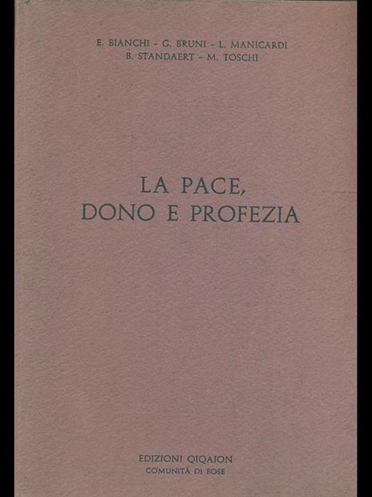 La pace, dono e profezia - copertina