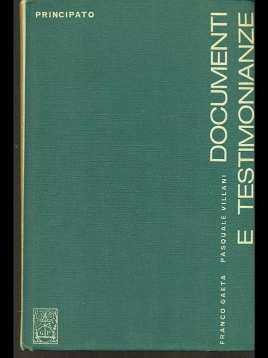 Documenti e testimonianze - copertina