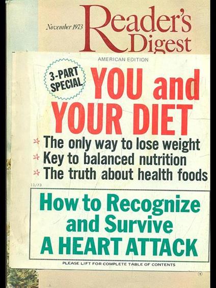 Reader's digest november 1973 - copertina