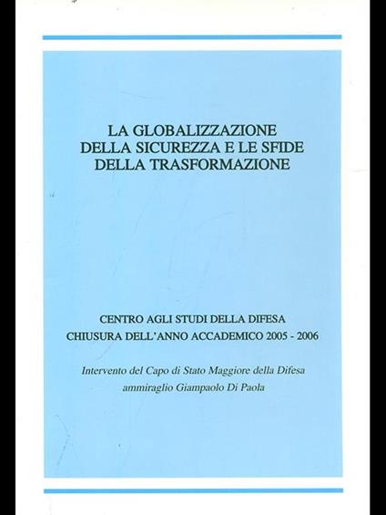 La globalizzazione della sicurezza e le sfide della trasformazione - copertina