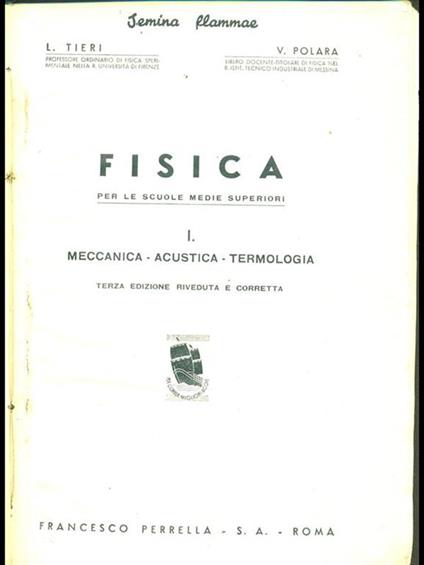 Fisica I - copertina