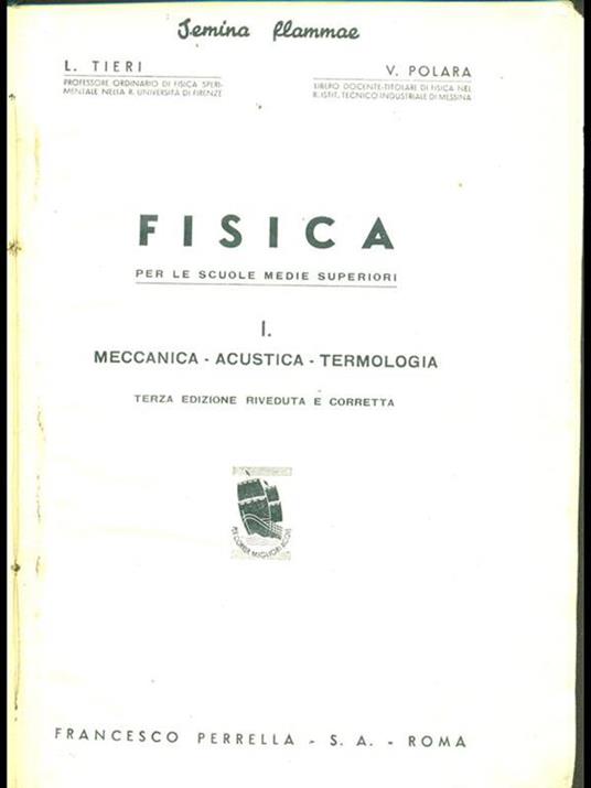 Fisica I - copertina