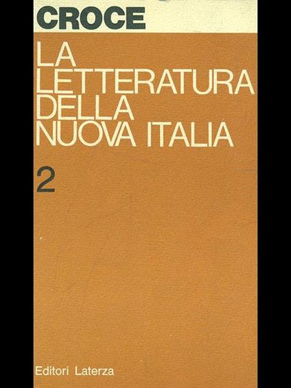 La letteratura della nuova Italia - Benedetto Croce - copertina