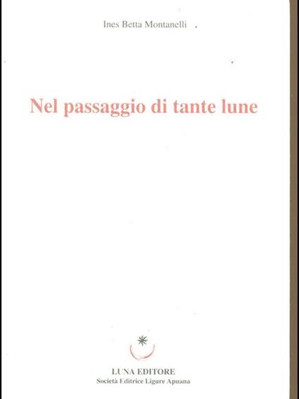 Nel passaggio di tante lune - copertina