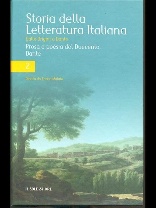 Storia della letteratura Italiana 2. Prosa e poesia del Duecento. Dante - copertina
