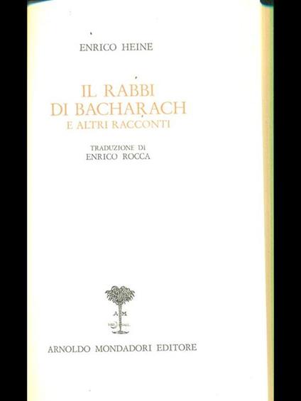Il rabbi di Bacharach e altri racconti - Heinrich Heine - copertina
