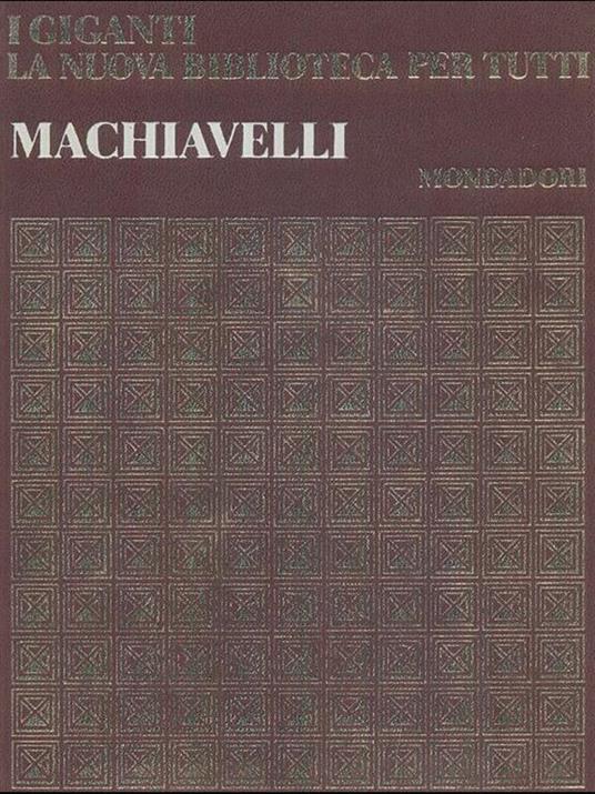 Niccolò Macchiavelli - copertina
