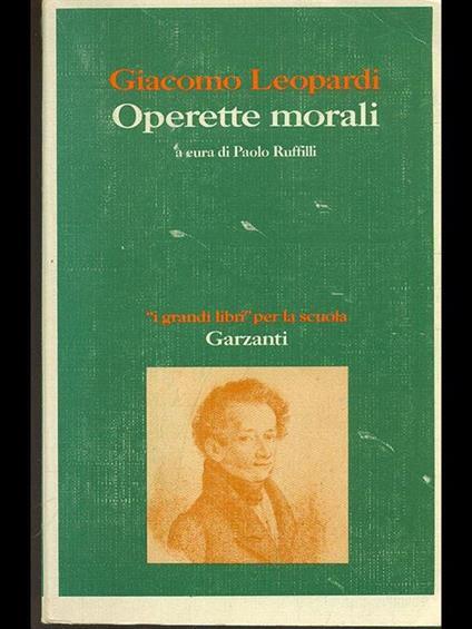 Operette morali - Giacomo Leopardi - copertina