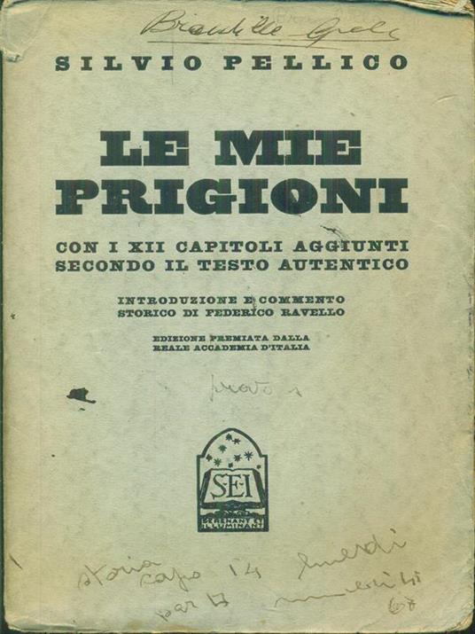 Le  mie prigioni - Silvio Pellico - copertina