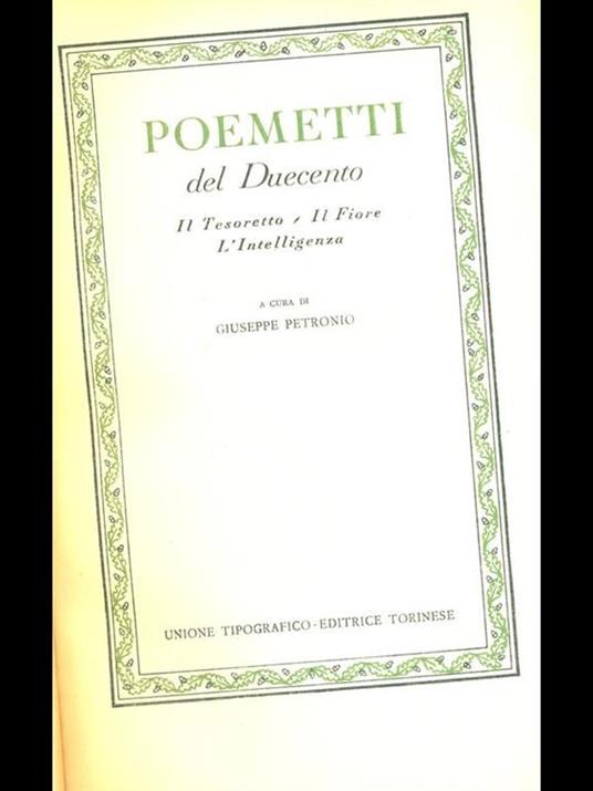 Poemetti del Duecento - copertina