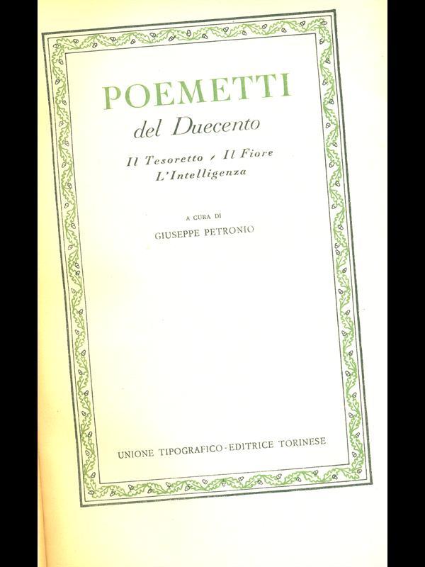 Poemetti del Duecento