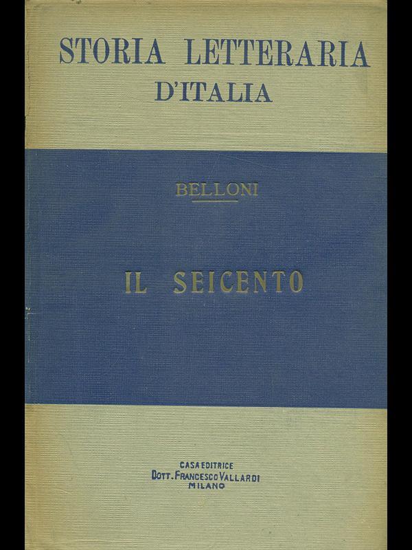 Storia letteraria d'Italia: il Seicento