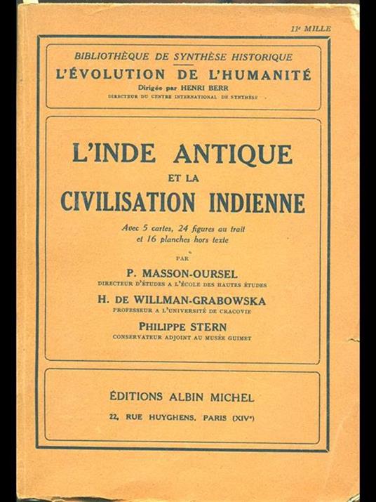 L' Inde antique et la civilisation indienne - copertina
