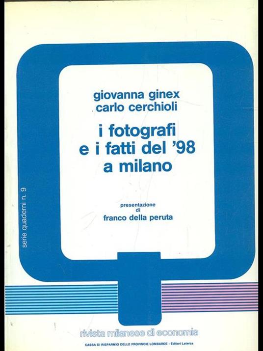 I fotografi e i fatti del '98 a Milano - copertina