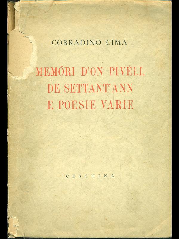 Memori d'on pivell de ssettant'ann epoesie varie