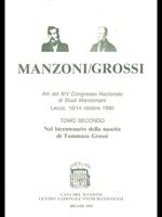 Manzoni/Grossi. atti del XIV Congresso Nazionale di Studi Manzoniani II