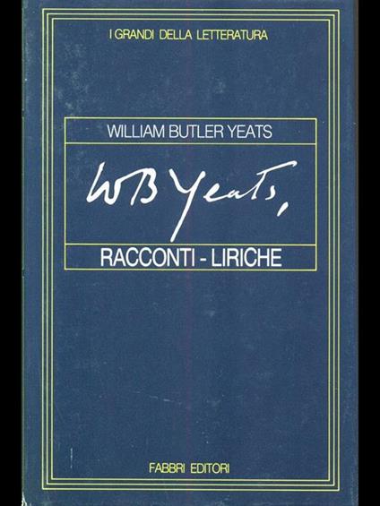 Racconti liriche - William B. Yeats - copertina