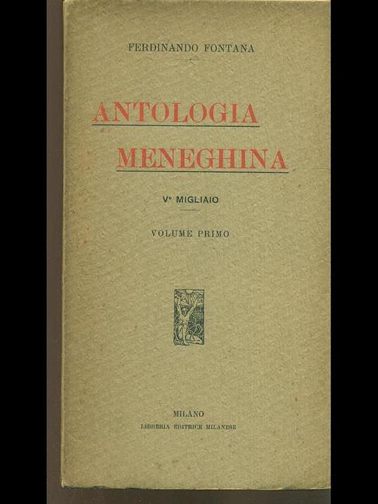 Antologia meneghina - copertina