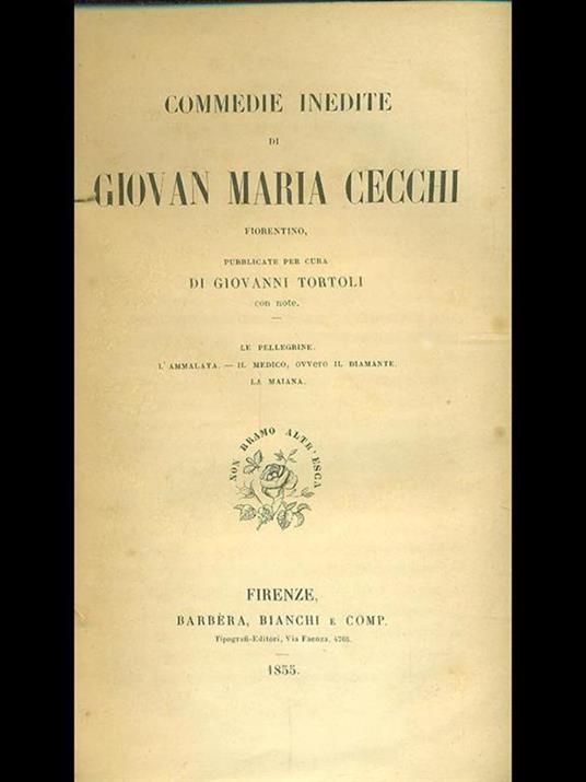 Commedie inedite - copertina