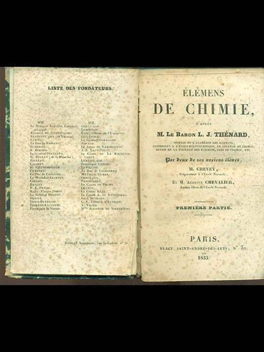 Elemens de chimie - copertina