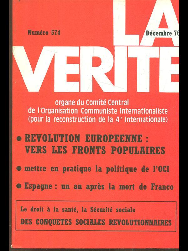 La verité n. 574/decembre 1976