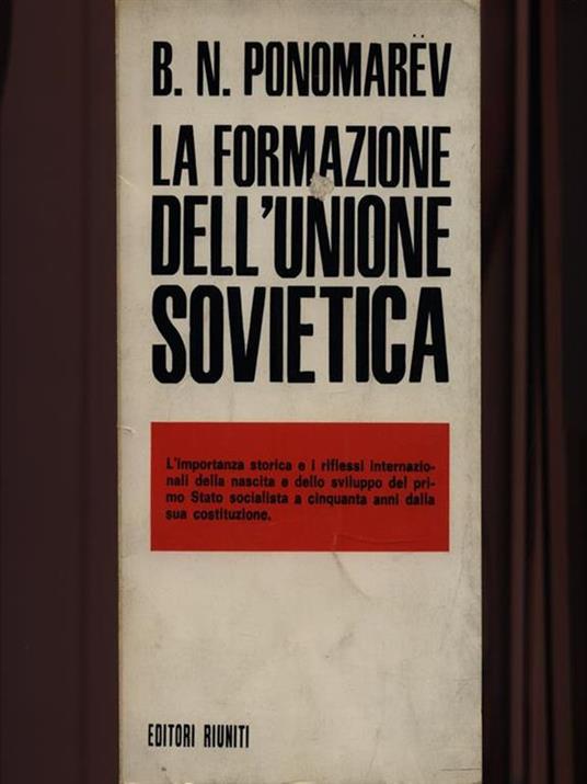 La formazione dell'Unione Sovietica - copertina