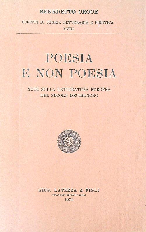 Poesia e non poesia