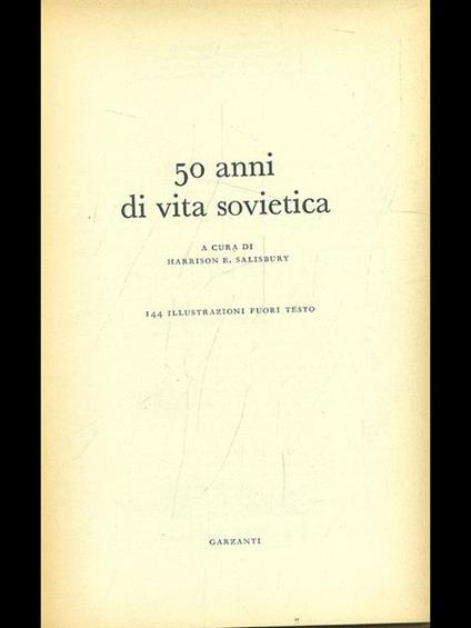 50 anni di vita sovietica - Harrison E. Salisbury - copertina