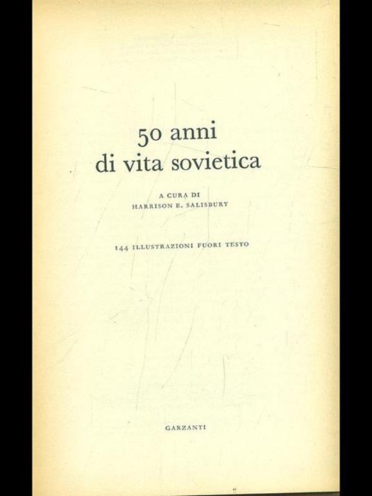 50 anni di vita sovietica - Harrison E. Salisbury - copertina