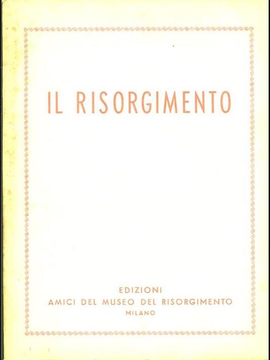 Il Risorgimento anno XIV N 3. Ottobre 1962 - copertina