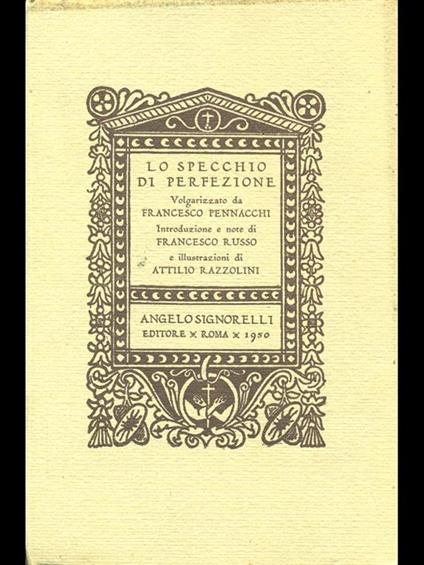 Lo specchio di perfezione - copertina