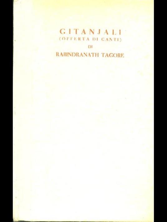 Gitanjali - Rabindranath Tagore - copertina