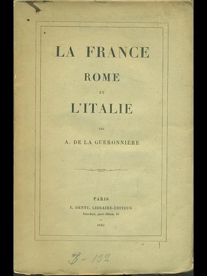 La France, Rome et l'Italie - copertina