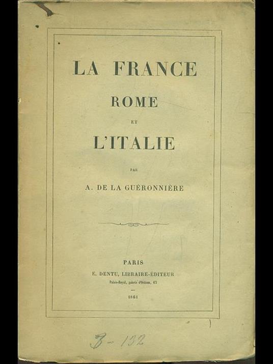 La France, Rome et l'Italie - copertina