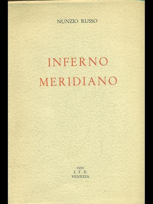 Inferno meridiano - Nunzio Russo - copertina