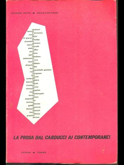 La prosa dal Carducci ai contemporanei - copertina