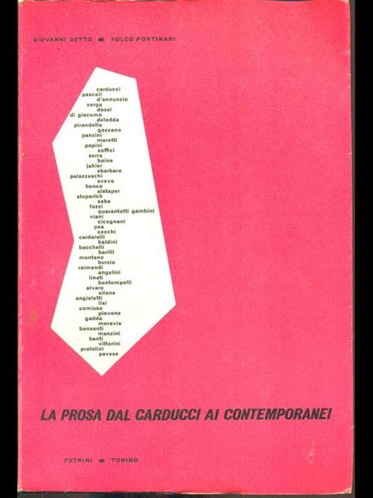 La prosa dal Carducci ai contemporanei - copertina
