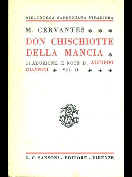 Don Chisciotte della Mancia II - Miguel de Cervantes - copertina