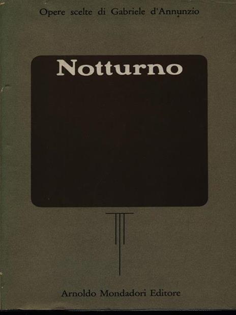 Notturno - Gabriele D'Annunzio - copertina