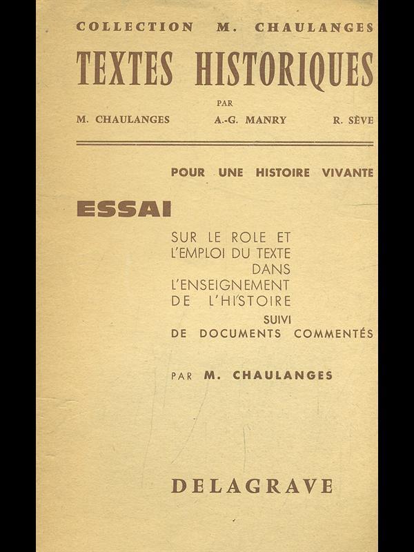 Pour une histoire vivante