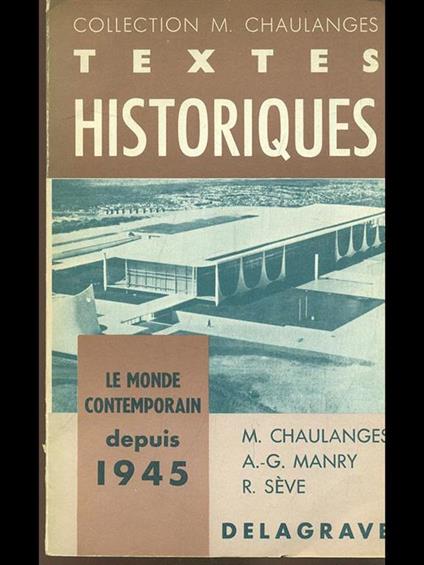 Le monde contemporain depuis 1945 - copertina