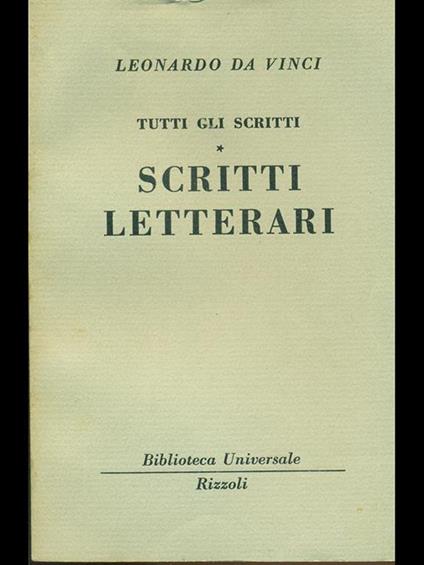 Scritti letterari - Leonardo da Vinci - copertina