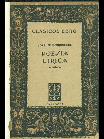 Poesia lirica - copertina
