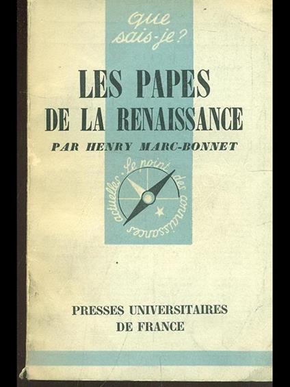 Les papes de la Renaissance - Henry Marc-Bonnet - copertina