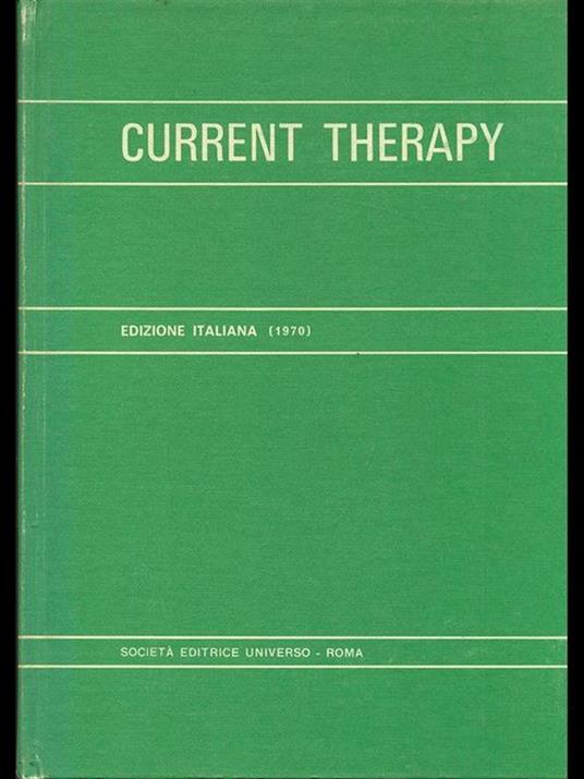 Current therapy. Edizione italiana - copertina