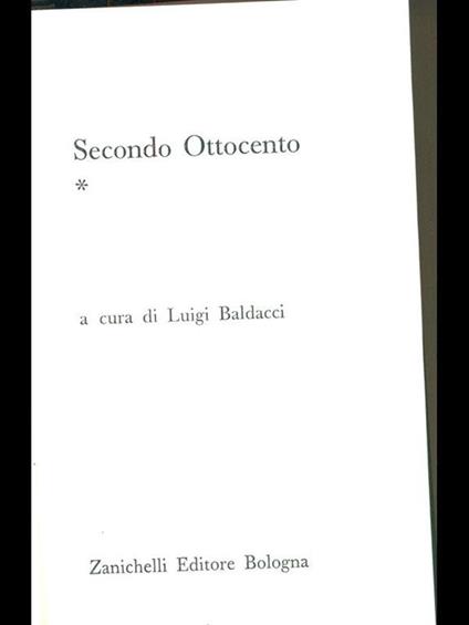 Secondo Ottocento I - copertina