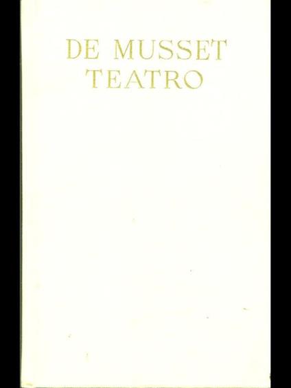 Teatro - Alfred de Musset - copertina