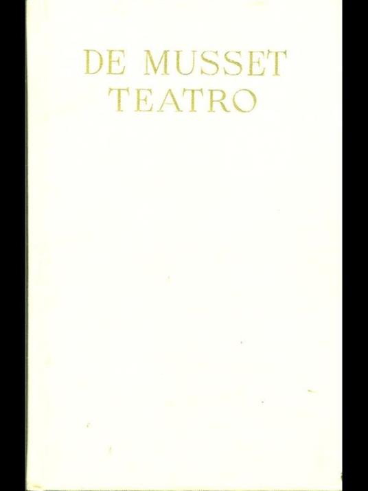 Teatro - Alfred de Musset - copertina