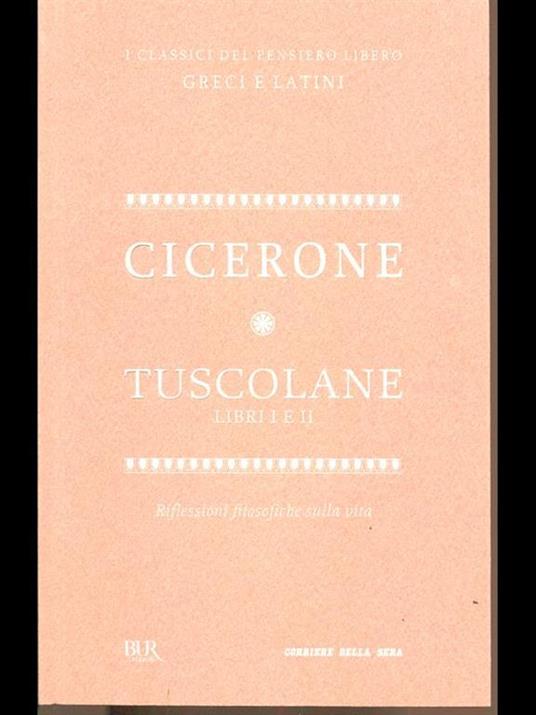 Tuscolane libri I e II - M. Tullio Cicerone - copertina